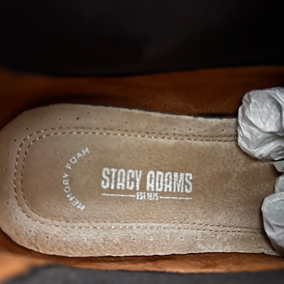 Stacy Adam’s Men’s OSKAR Brown Crazy Horse Leather Chelsea Boot Wood Hee… - Picture 13 of 14